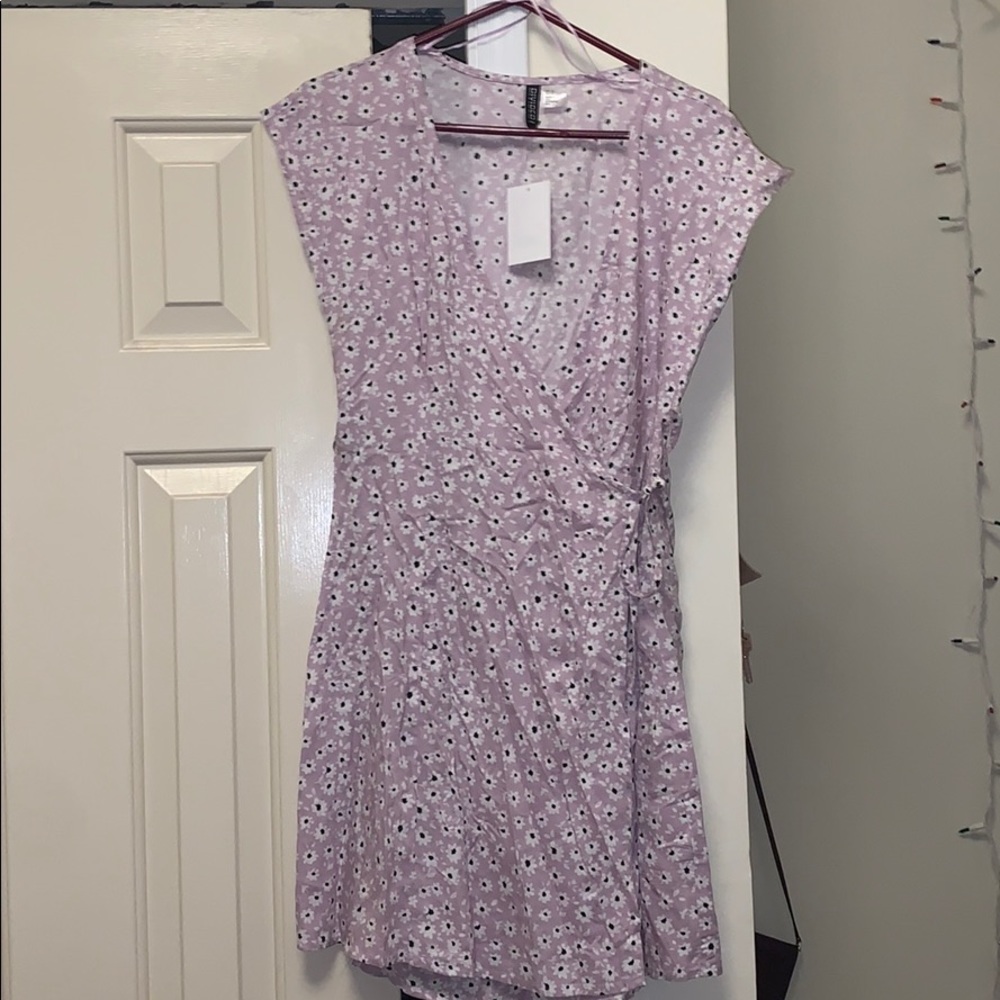 Purple floral H&M dress